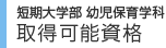 短期大学部 取得可能資格