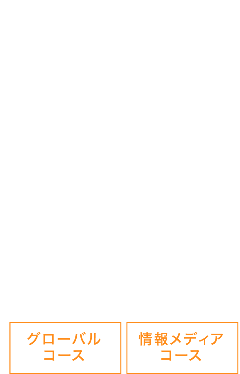 2024年4⽉設置 ⼊学定員60名（男⼥共学）情報メディアコース グローバルコース